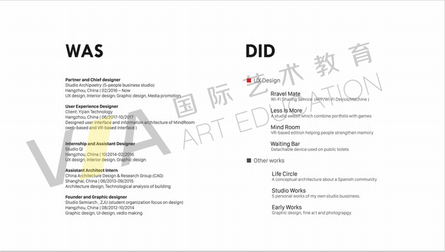 学生留学作品集